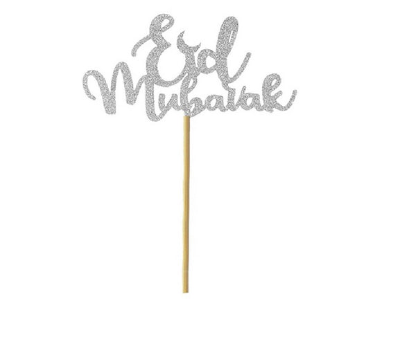 Glittrig Eid Mubarak Tårtdekoration