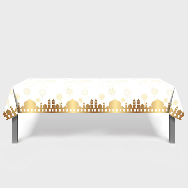 Tablecloth white/gold