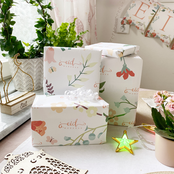 Presentpapper Eid Blommig