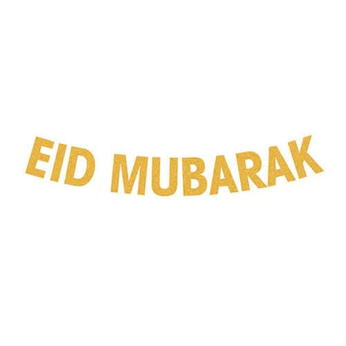 Banner Eid Mubarak, guld