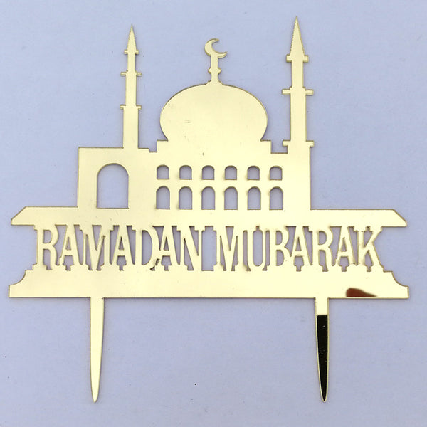 Tårtdekoration Moské 'Ramadan Mubarak'